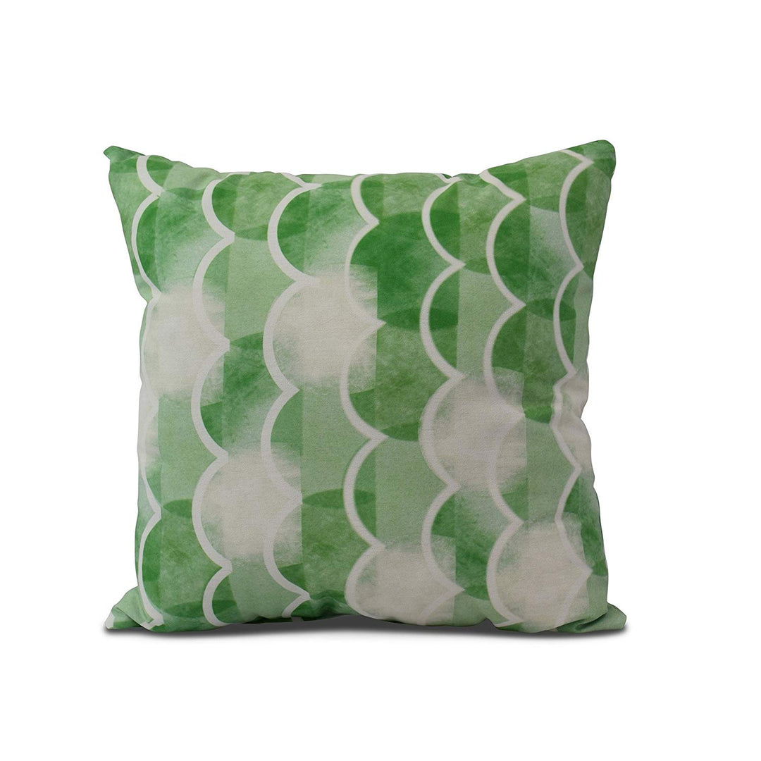 20 X 20 Green White Geometric Throw Pillow Casual Color Fade