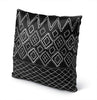 MISC Moroccan Black Indoor|Outdoor Pillow by 18x18 Black Geometric Southwestern Polyester Removable Cover