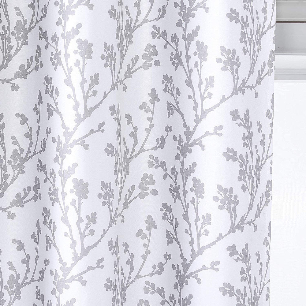 MISC Floral Tree Branch Pattern Blackout Window Curtain Valance 52'' Width X 18'' Length Grey French Country 100% Polyester Energy Efficient