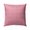 MISC Carved Grid Pink Indoor|Outdoor Pillow by 18x18 Pink Geometric Transitional Polyester Removable Cover