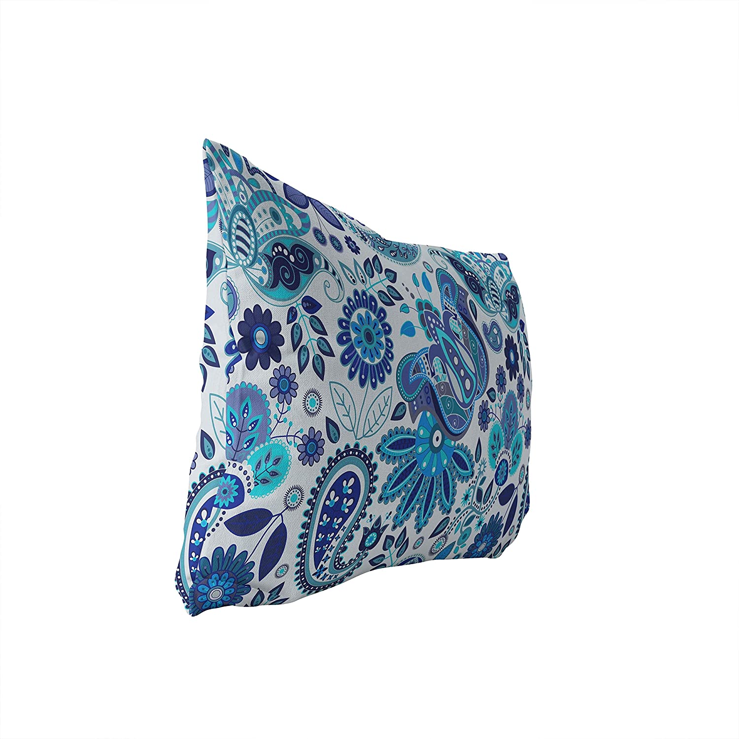 UKN Lumbar Pillow Blue Floral Modern Contemporary Polyester Single Removable Cover