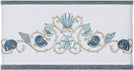 Turkish Cotton Shells Embroidered Teal Blue Bath Towel Novelty Terry Cloth