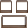 MISC Wood Shelf Set 3 Piece Brown