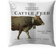 MISC Cattle Feed Indoor|Outdoor Pillow by 18x18 Grey Geometric Farmhouse Polyester Removable Cover
