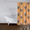 MISC Shower Curtain by 71x74 Orange Floral Cottage Polyester