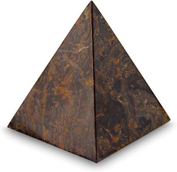 Pyramid 'Life's Essence' Peru Brown Stone Handmade