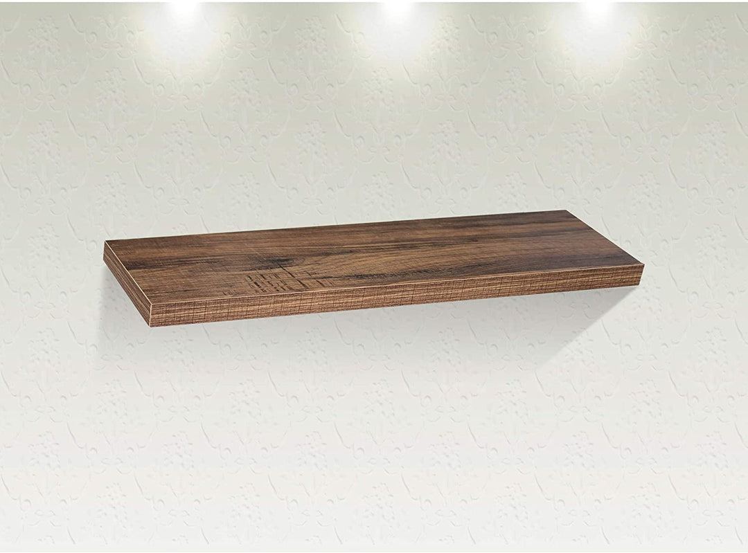 Modern Contemporary Antique Walnut Floating Shelves 31 59 251 5 Inches Brown Mid Century MDF Wood Natural Finish - Diamond Home USA