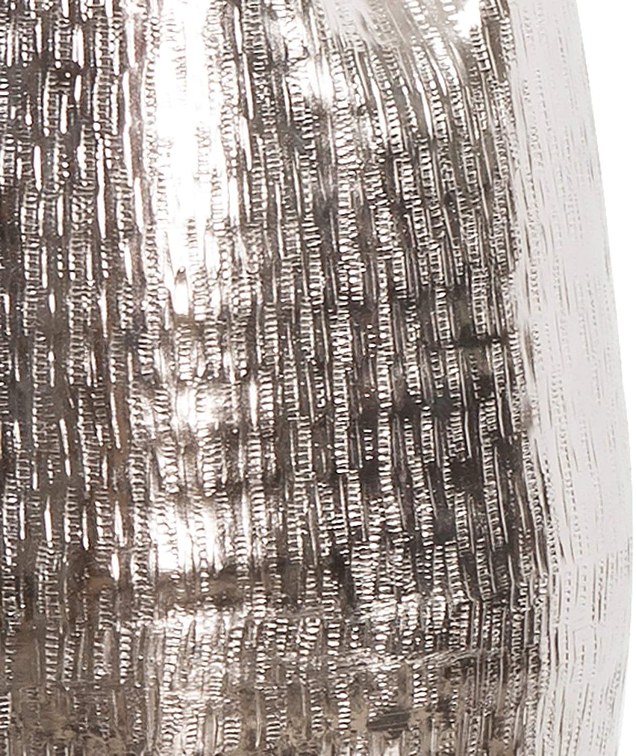 MISC Textured Bright Silver Aluminum Pinch Pot Votive Holder Large 5h X 6w 6d