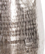 MISC Textured Bright Silver Aluminum Pinch Pot Votive Holder Large 5h X 6w 6d