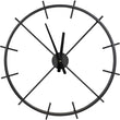 Modern Metal Wall Clock 26" Diameter Black Contemporary