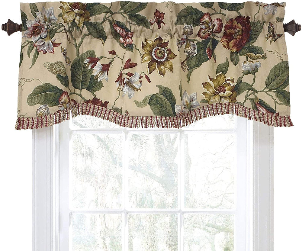 Springs Lined Window Valance Color Floral Casual 100% Cotton - Diamond Home USA