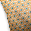 Tan Indoor|Outdoor Pillow by 18x18 Orange Geometric Modern Contemporary Polyester Removable Cover