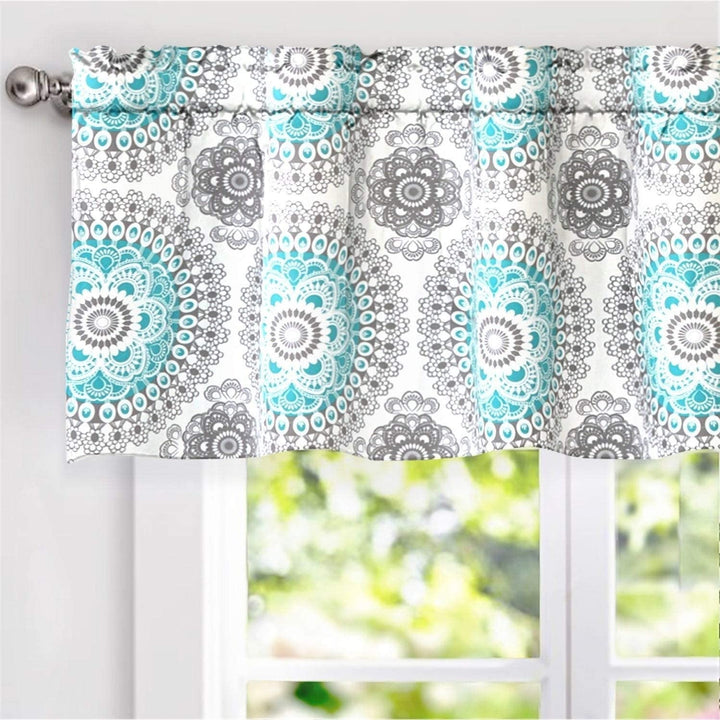 Medallion Window Curtain Valance Color Geometric Bohemian