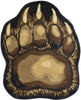 Bear Paw Area Rug 3'8" X 4'10" Black Brown Animal Nature Cabin Lodge Polypropylene Synthetic Latex Free Stain Resistant