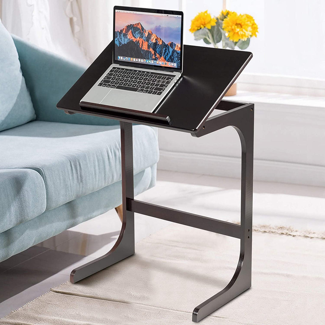 Laptop Desk Bamboo Sofa Side Table Adjustable Couch End