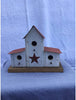 Barn Wood Small Double Lean Bird House White Hanging Made USA