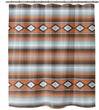 Modern Shower Curtain by Orange Striped Southwestern Polyester
