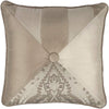 MISC Weave Tuscany 18 inch Button Pillow Off/White Medallion Solid Color Traditional Polyester Single