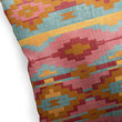 MISC Canyon Indoor|Outdoor Pillow by 18x18 Pink Geometric Southwestern Polyester Removable Cover