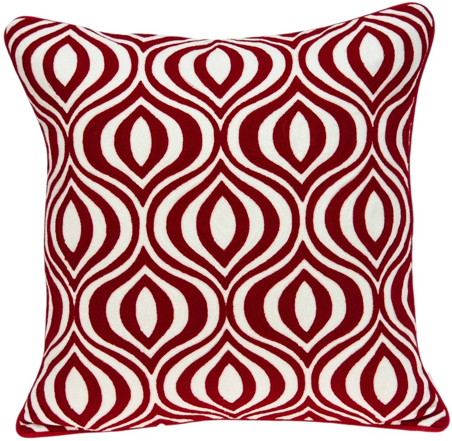 MISC Traditional Beige Pillow Cover Damask Classic Cotton Removable