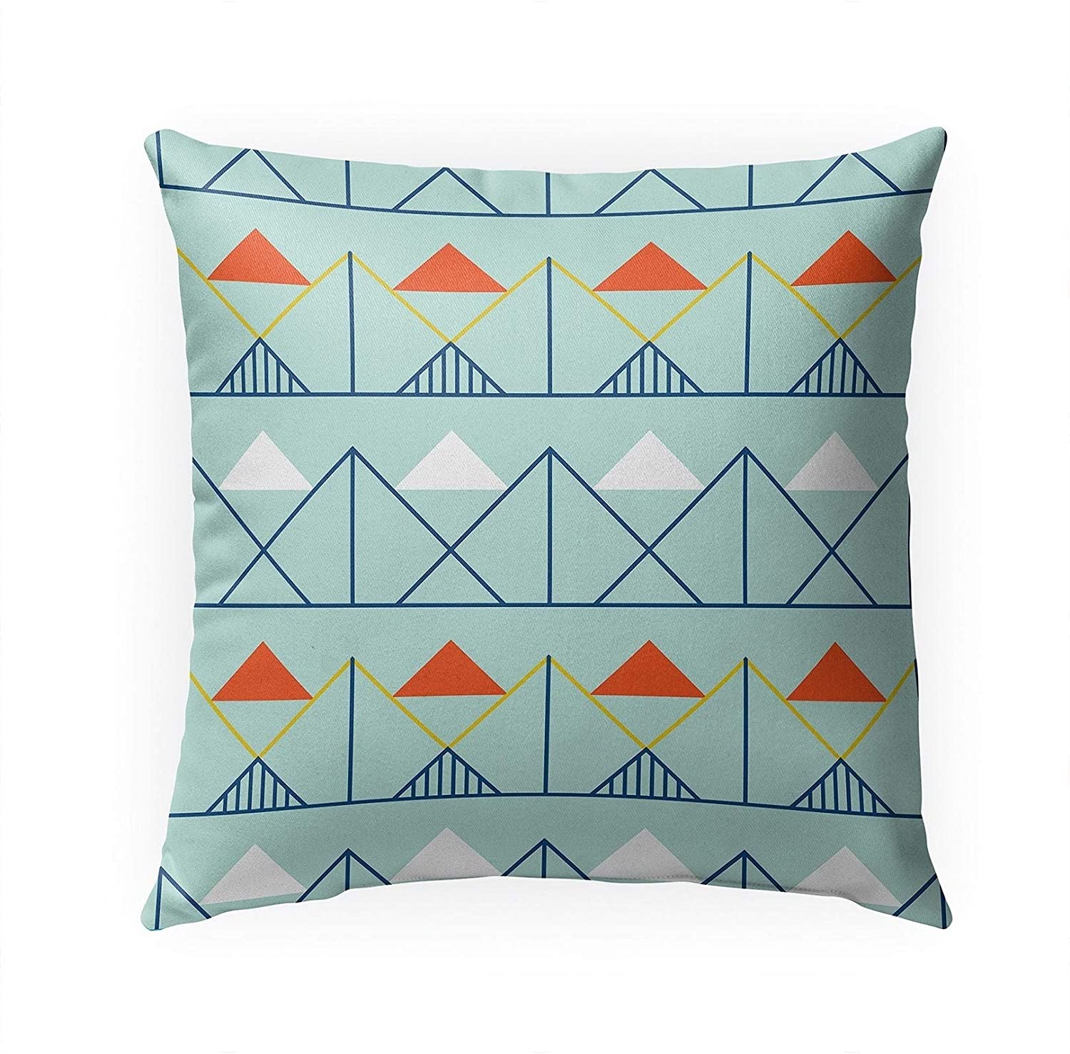 Bridge Indoor|Outdoor Pillow by Chi Hey Lee 18x18 Blue Geometric Modern Contemporary Polyester Removable Cover