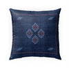 MISC Navy Indoor|Outdoor Pillow by 18x18 Blue Geometric Southwestern Polyester Removable Cover