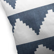 Lash Navy Indoor|Outdoor Pillow by 18x18 Blue Geometric Modern Contemporary Polyester Removable Cover