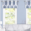 Unknown1 Medallion Floral Pattern Blackout Grommet Window Curtain Valance Pair 52" Width X 18" Length Navy French Country Polyester Insulated