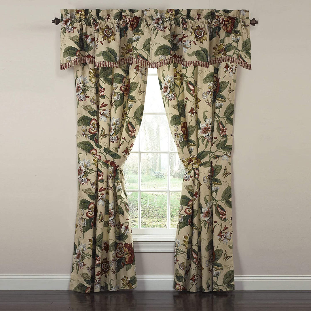 Springs Lined Window Valance Color Floral Casual 100% Cotton - Diamond Home USA