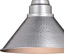 1 Light Pewter Farmhouse Outdoor Barn Dome Pendant 10 W X 7 5 H D Grey Industrial Steel Nickel Dimmable