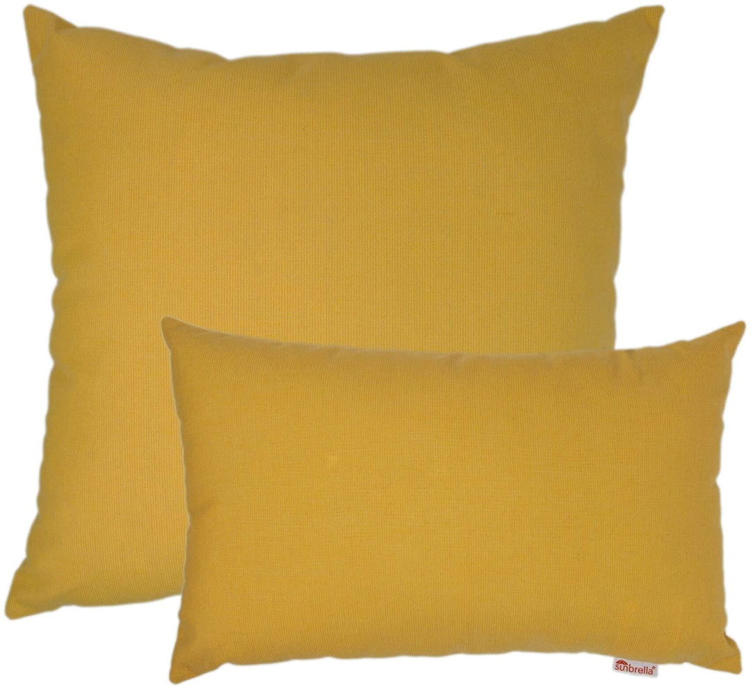 Combo Outdoor Pillow 2 Pack Yellow Solid Modern Contemporary