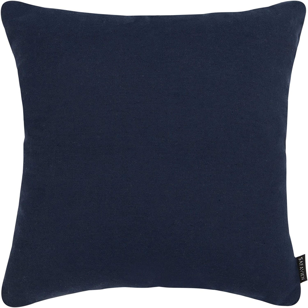 MISC Blossom Decorative Pillow Blue Textured Cotton Polyester Single Removable Cover