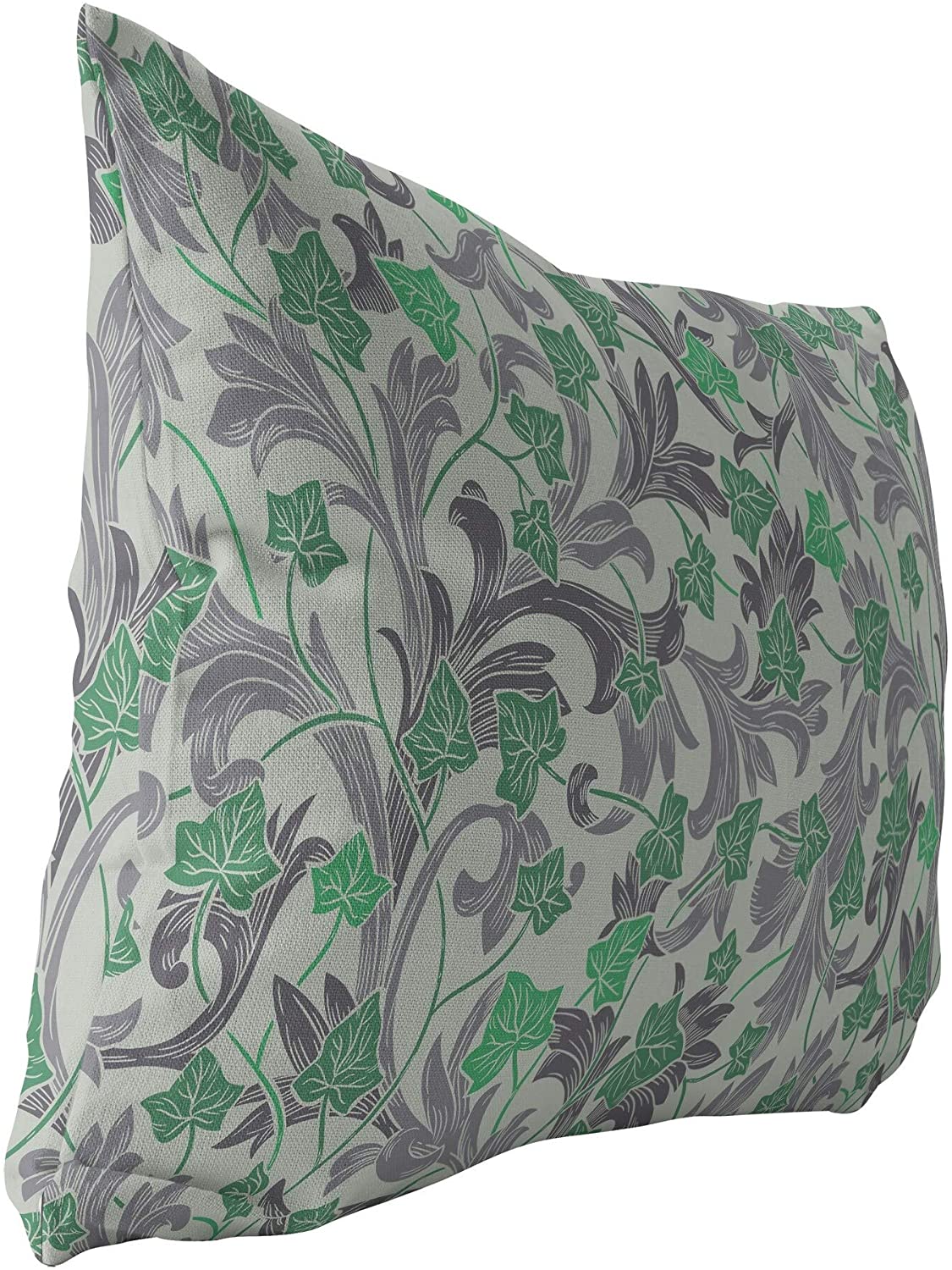 Thorn Light Indoor|Outdoor Lumbar Pillow 20x14 Green Floral Modern Contemporary Polyester Removable Cover