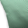 MISC Deep Chevron Green Indoor|Outdoor Pillow by 18x18 Green Chevron Transitional Polyester Removable Cover