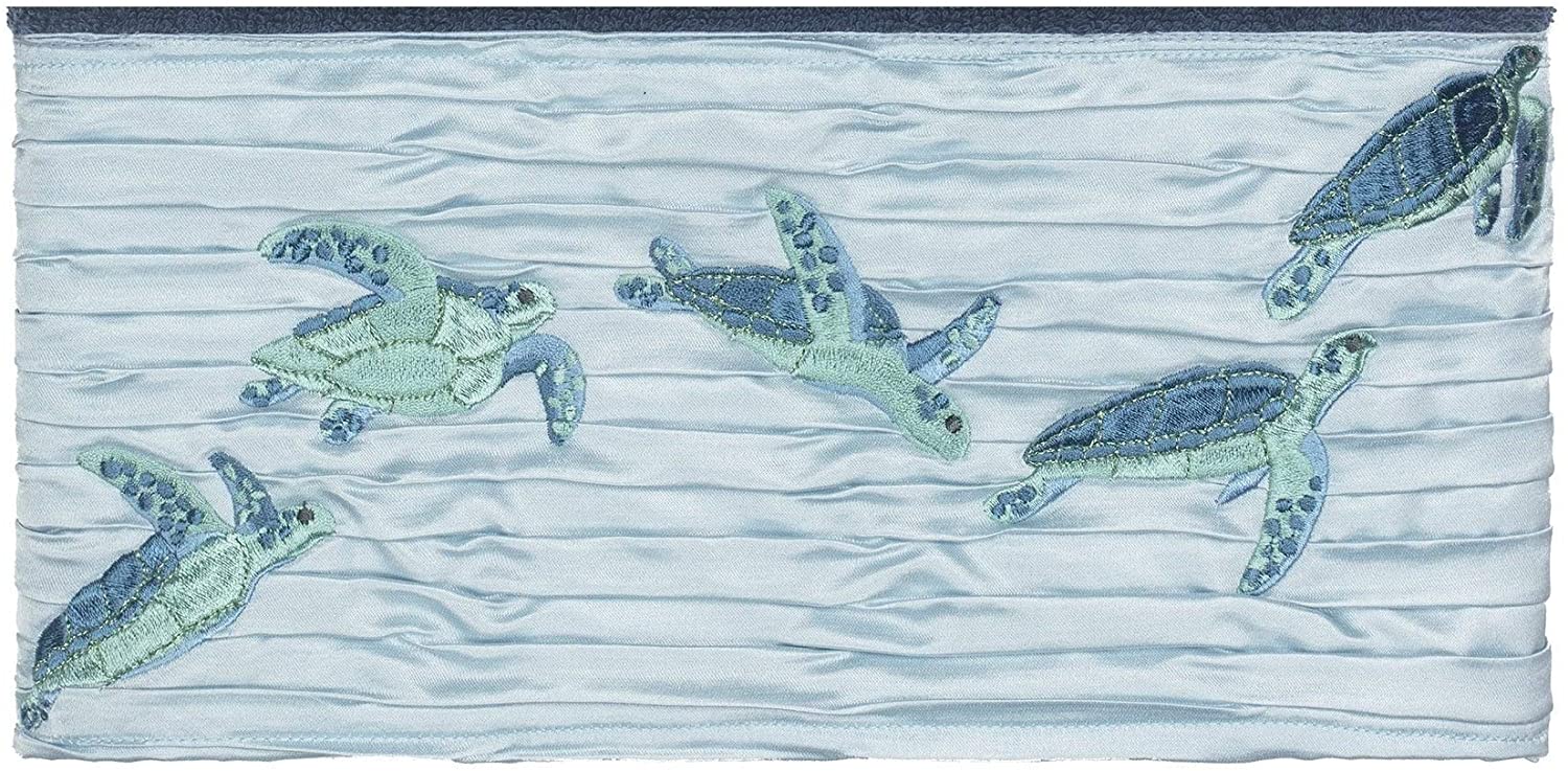 Turkish Cotton Turtles Embroidered Midnight Blue Bath Towel Cloth