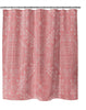 MISC Coral Shower Curtain by 71x74 Pink Geometric Southwestern Polyester