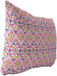 MISC Indoor|Outdoor Lumbar Pillow 20x14 Pink Geometric Southwestern Polyester Removable Cover