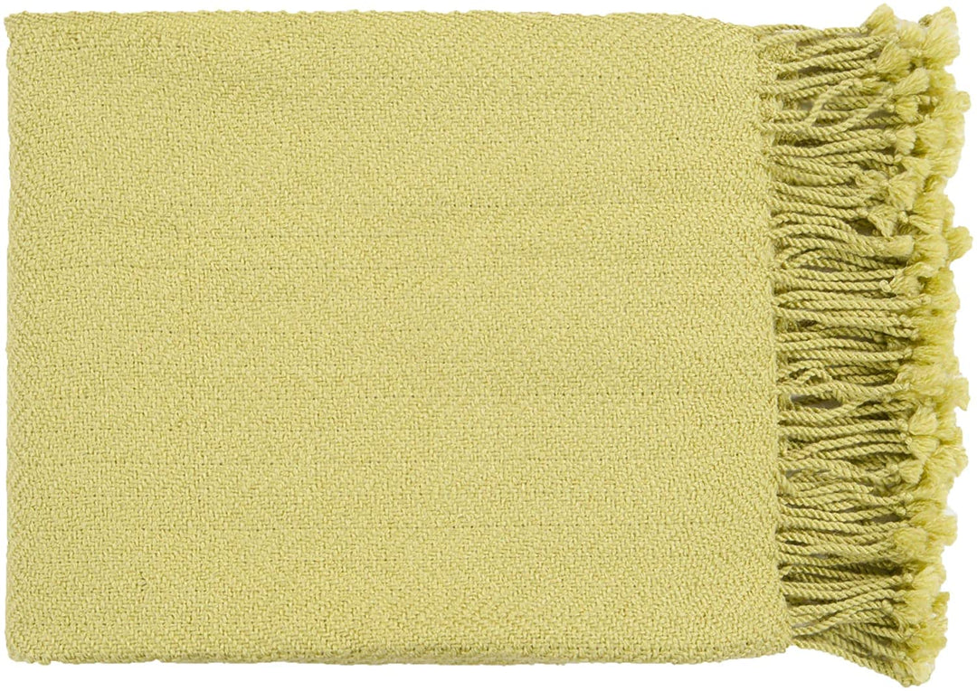 Woven Pepperdine Acrylic Throw Blanket (50 X 60) Green Solid