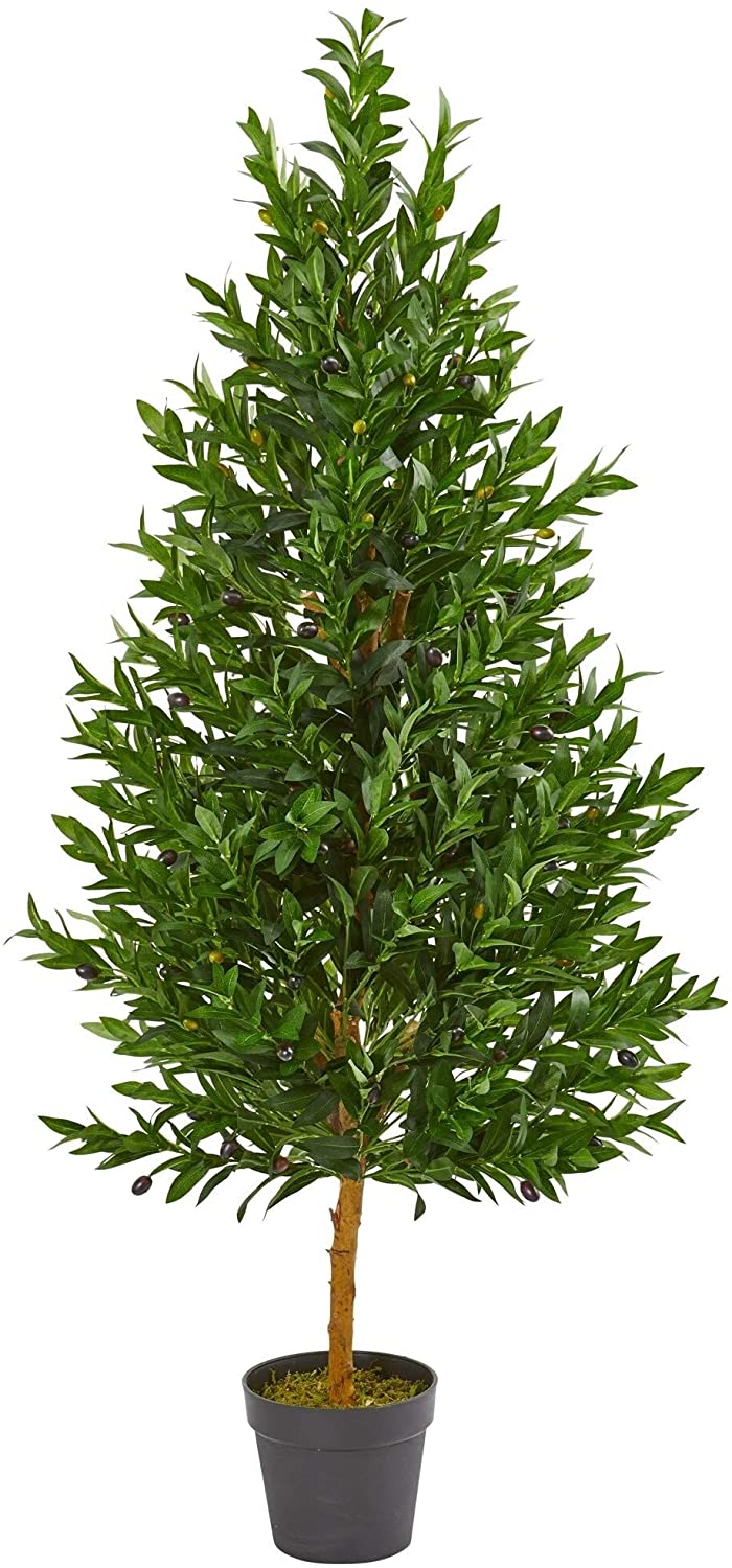 Olive Cone 4 5 Foot Topiary Uv Resistant Artificial