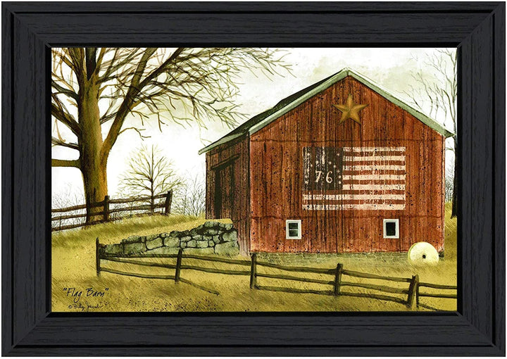 Flag Barn by Billy Ready Hang d Black