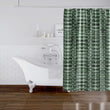MISC X ray Shibori Sage Shower Curtain by Green Abstract Bohemian Eclectic Polyester