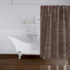 MISC Chocolate Shower Curtain by 71x74 Brown Geometric Southwestern Polyester