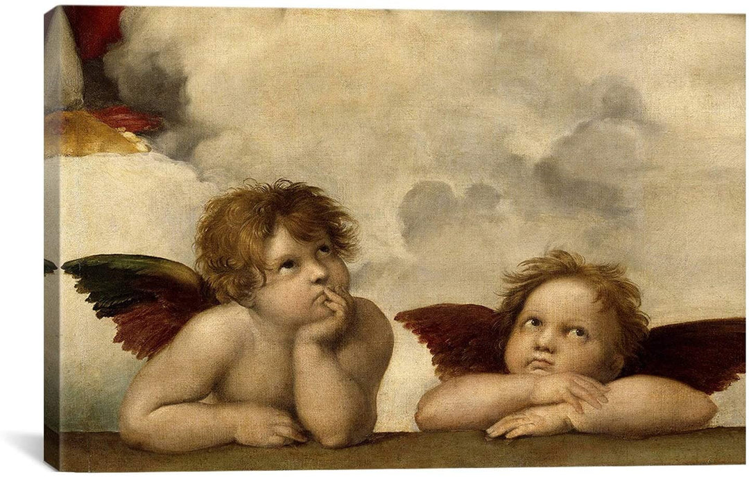 Two Angels by Raphael Canvas Wall Art