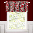 Unknown1 Flowers Leaves Botanical Classic Pattern Blackout Thermal Insulated Window Curtain Valance Rod Pocket 52 X 18 Red Floral Mid Century Modern