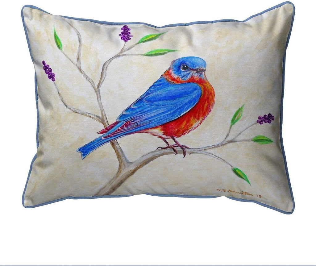 Blue Bird Small Pillow 11x14 Color Graphic Casual Polyester