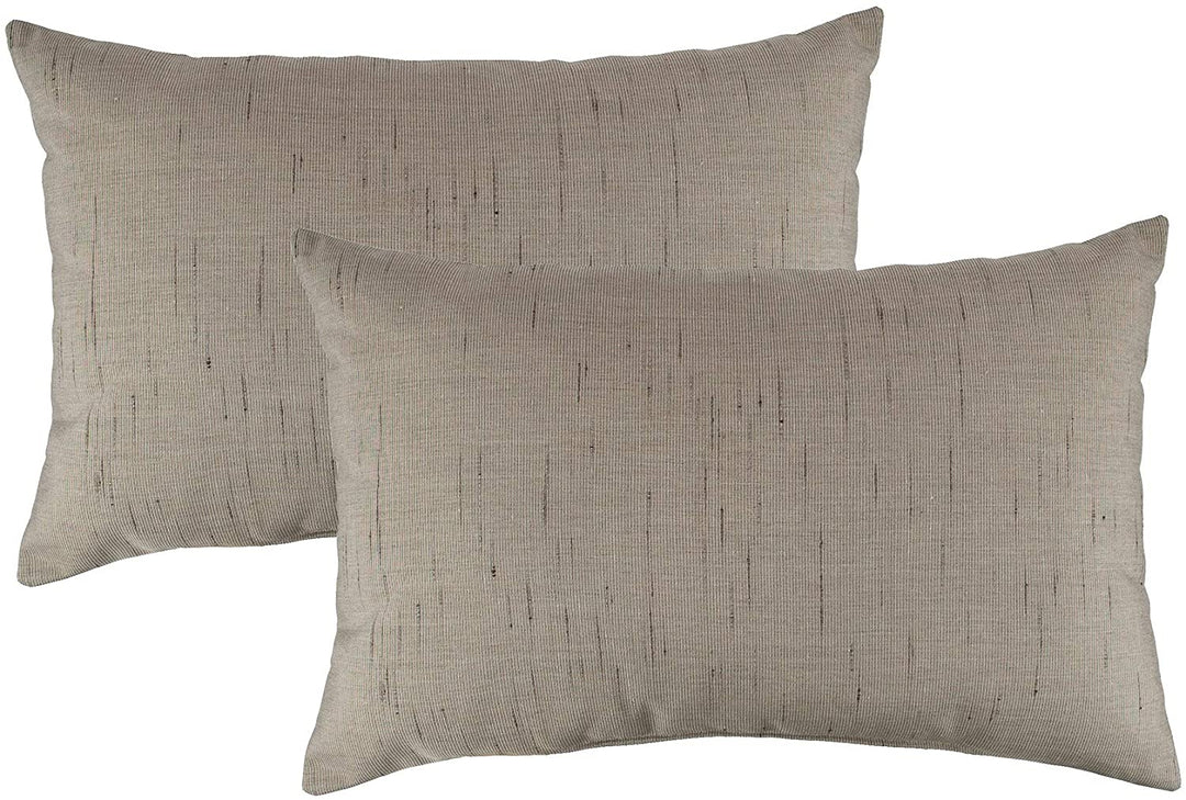 Frequency Sand Boudoir Outdoor Throw Pillows (Set 2) Tan