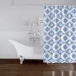 Shower Curtain by 71x74 Blue Geometric Modern Contemporary Polyester