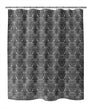 MISC Watercolor Damask B+w Shower Curtain by Grey Geometric Bohemian Eclectic Polyester