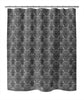 MISC Watercolor Damask B+w Shower Curtain by Grey Geometric Bohemian Eclectic Polyester
