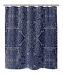 MISC Navy Shower Curtain by 71x74 Blue Geometric Southwestern Polyester